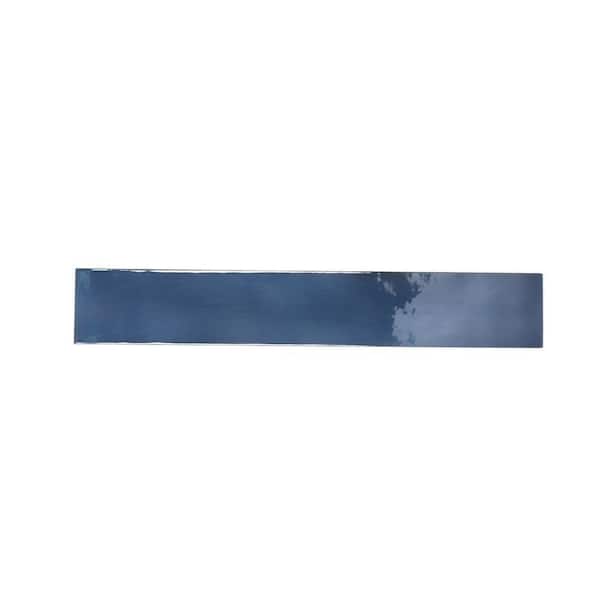 Silken 2.56 in. x 15.75 in. Navy Blue Ceramic Glossy Wall and Floor Tile (15 Cases/161.4 sq. ft./Pallet)