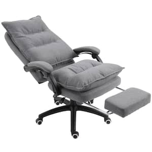 26" x 26" x 51.25" Grey Polyester Adjustable Height Executive Chair with Arms