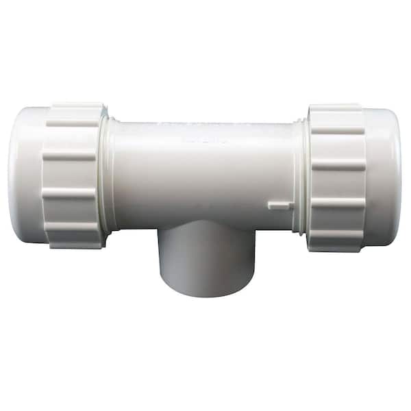 Apollo 1 in. x 1 in. PVC Compression Tee Fitting with 1 in. FIP Branch