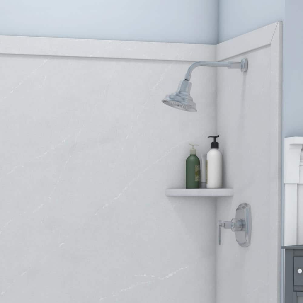 Royale Sea Salt 60"W x 36"D x 80"H Alcove Shower Surround Kit