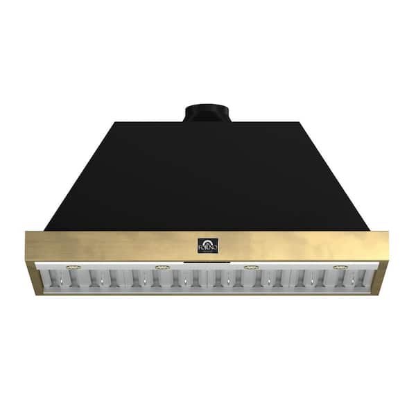 Forno Vittorio 48 in. Range Hood in Black