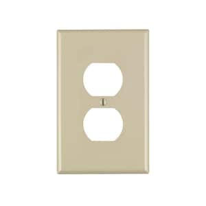 1-Gang Midway Duplex Outlet Nylon Wall Plate, Ivory
