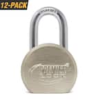 2-5/8 in. Premier Solid Steel Commercial Gate Keyed Padlock with Short Shackle and 36 Keys Total (12-Pack, Keyed Alike)