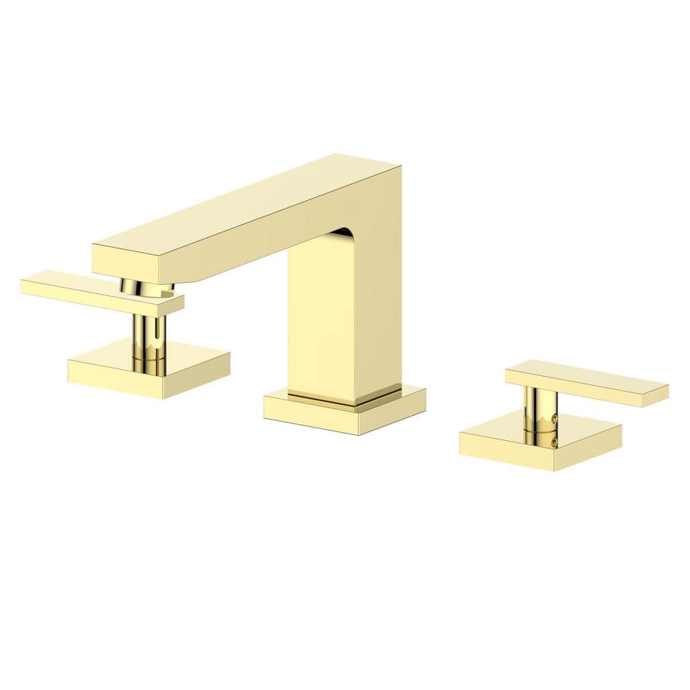 Contemporary Crystal Bay Polished Gold Bathroom Faucet