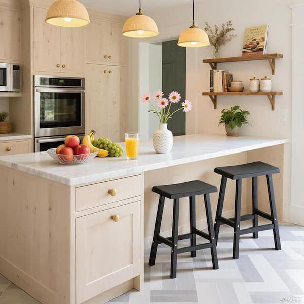 29 in. Industrial Plastic Outdoor Bar Stools with Footrests for Kitchen and Bar Counter (2-Pack)