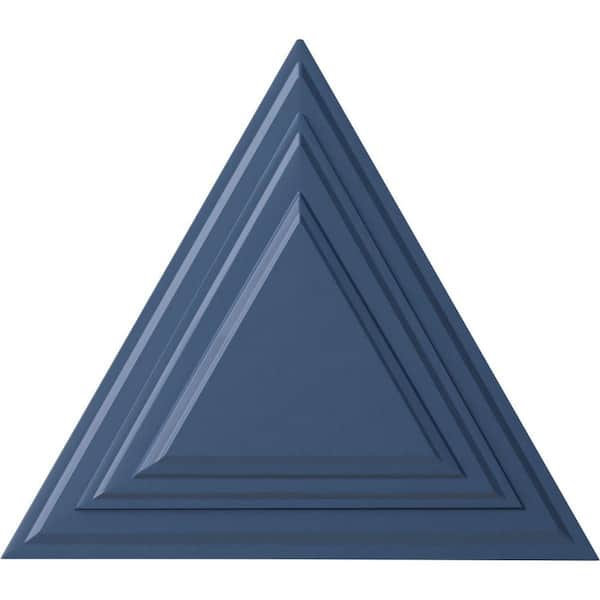 Ekena Millwork 19" W x 16-5/8" H x 1-1/8" Triangle Urethane Ceiling Medallion, Hand-Painted Americana
