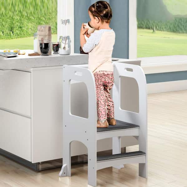 Foldable Toddler Step Stool for Kids, Adjustable 3 Steps Stool with  Handles, Kids Step Stool for Bathroom Sink, Kitchen Counter, Toilet Potty