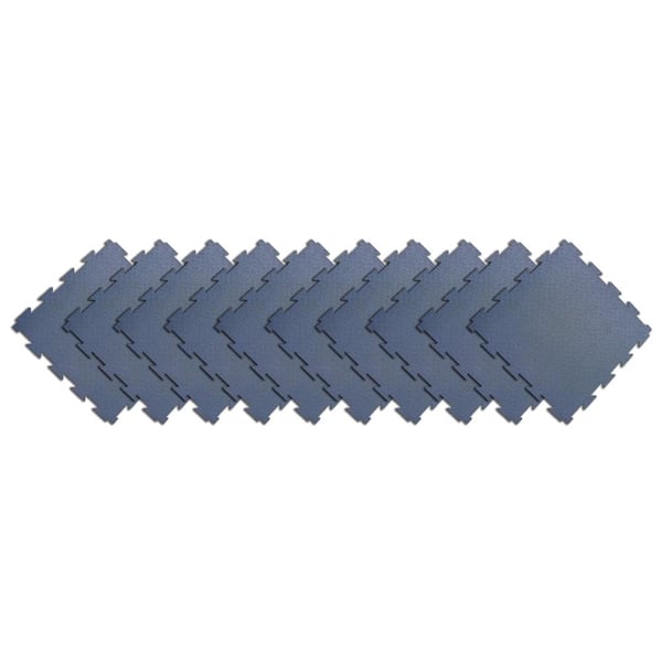 Rubber-Cal Terra-Flex 1/4 in. x 24 in. x 24 in. Blue Interlocking Flooring (10-Pack, 40 sq. ft.)