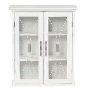 Elegant Home Fashions Dixie Wall Cabinet with 2 Glass Doors