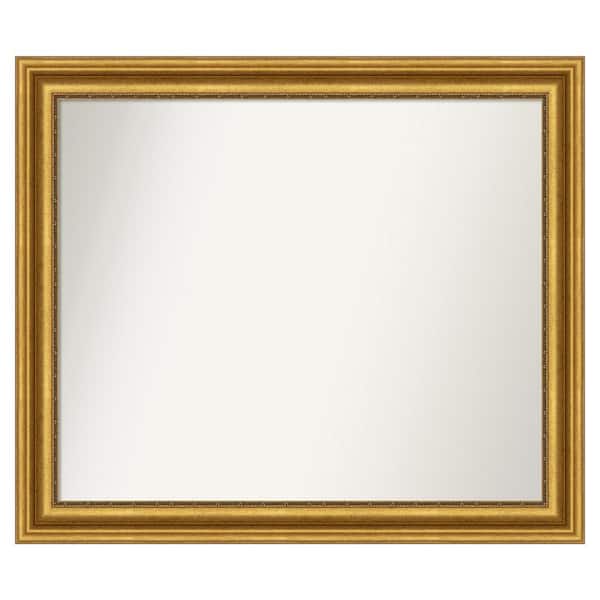 Amanti Art Parlor Gold 41.75 in. W x 35.75 in. H Custom Non-Beveled Recycled Polystyrene Framed Bathroom Vanity Wall Mirror