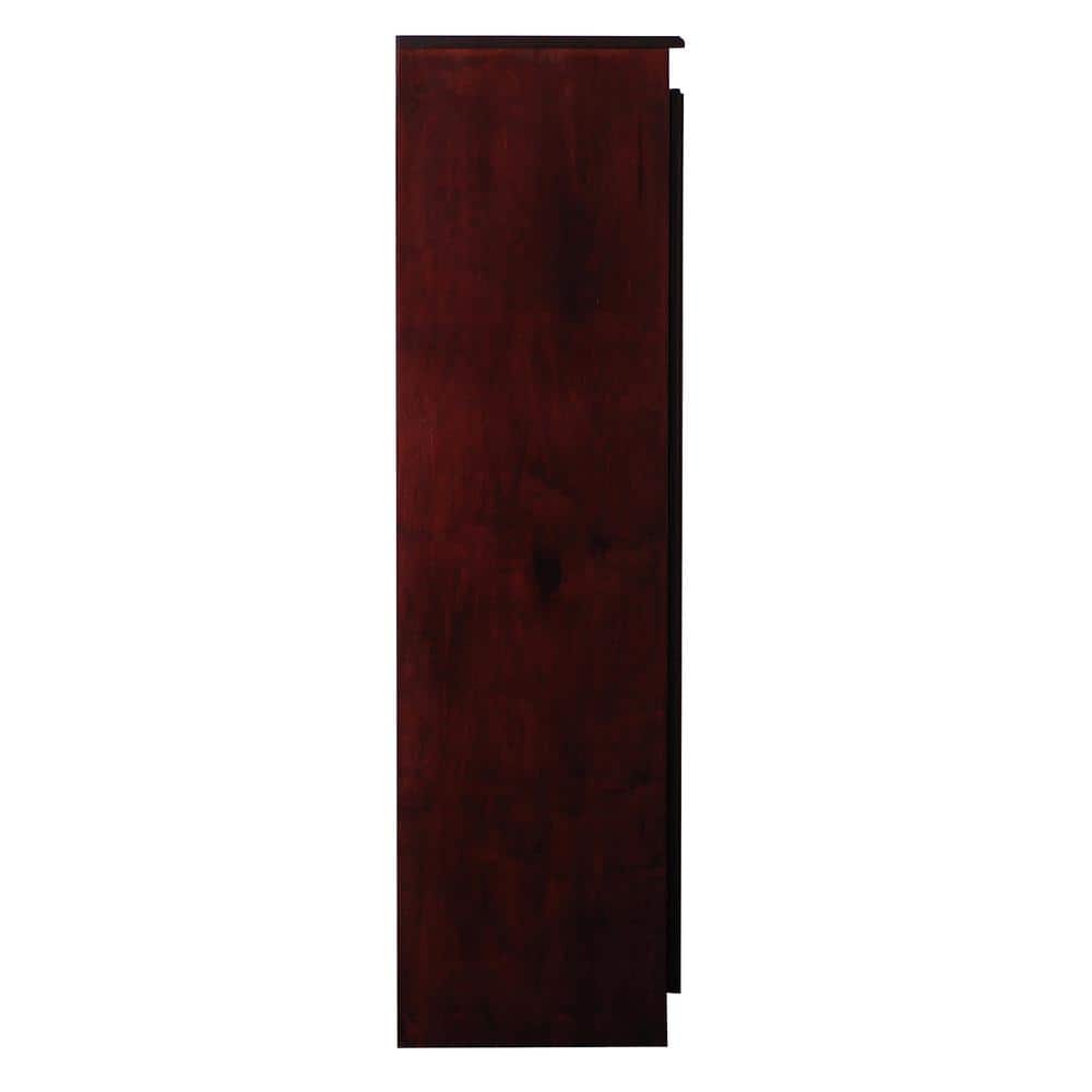 Traditional 60" Wood Storage Cabinet with 4-Shelves in Cherry