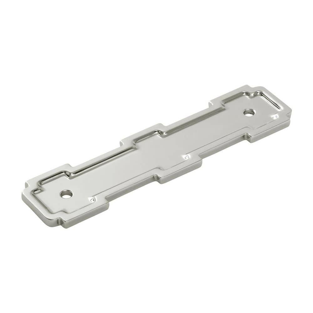 Coventry Collection Pull Backplate 3-3/4 Inch (96mm) Center to Center Polished Nickel Finish Cabinet Backplate price history on PriceWatchPro