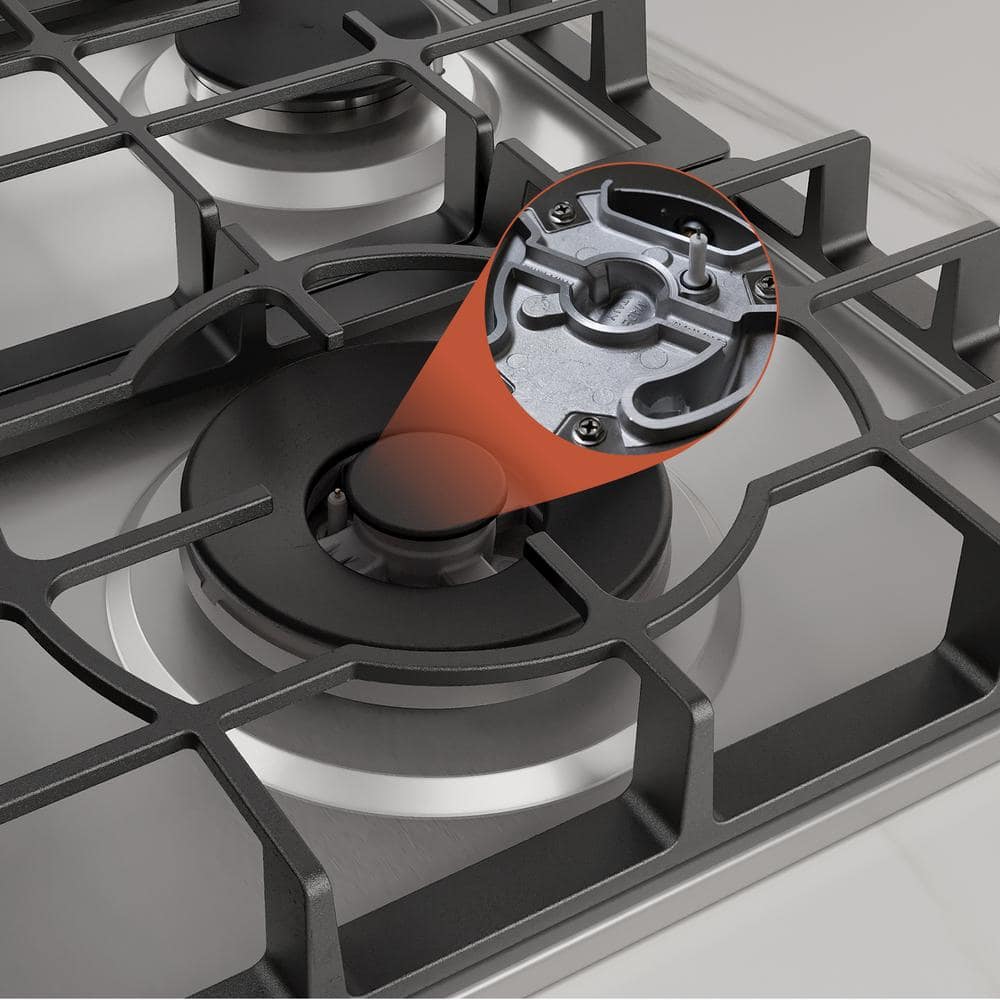 Empava 30" Stainless Steel 5 Burner Propane Cooktop