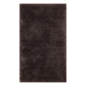 Windsor Tufted Polyester Shag Plush Chocolate 2 ft. x 4 ft. Accent Rug