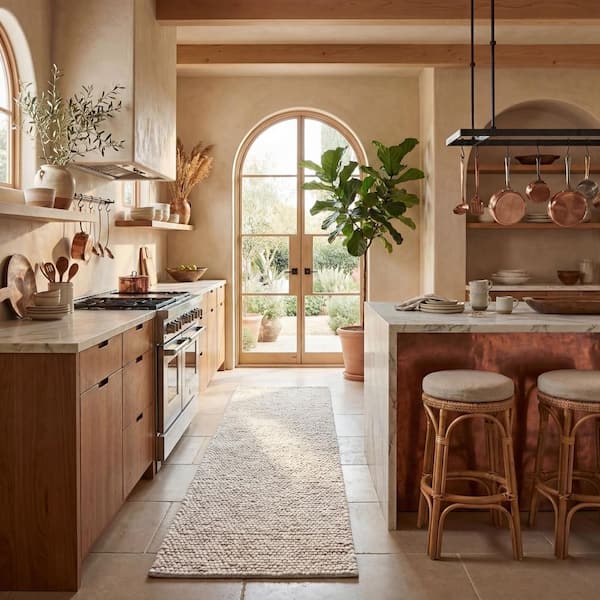 Natura Beige 2 ft. x 8 ft. Gradient Runner Rug