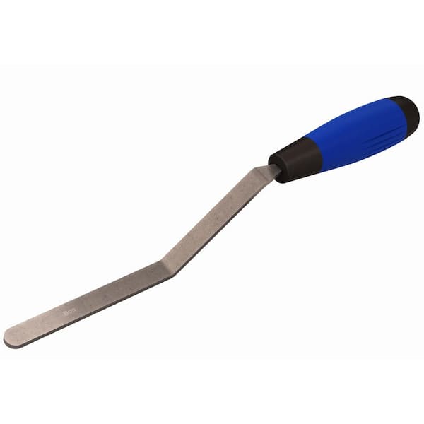 Bon Tool 4-5/16 in. x 1/4 in. Round End Stiff Carbon Steel Caulking/Tuck Pointer Trowel - Comfort Grip Handle