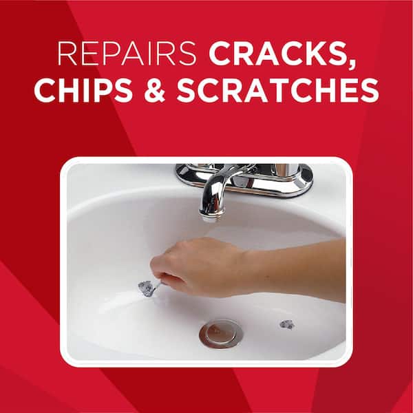 Tub Repair Kit White for Acrylic, Porcelain, Enamel & Fiberglass Tub Repair Kit for Sink, Shower & Countertop,Bathtub Refinishing Kit for Cracked