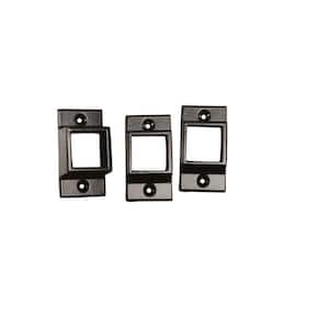5/8 in. x 2 in. x 2 in. Standard Pewter Aluminum Wall Mount Fence Bracket Kit (3-Pack)