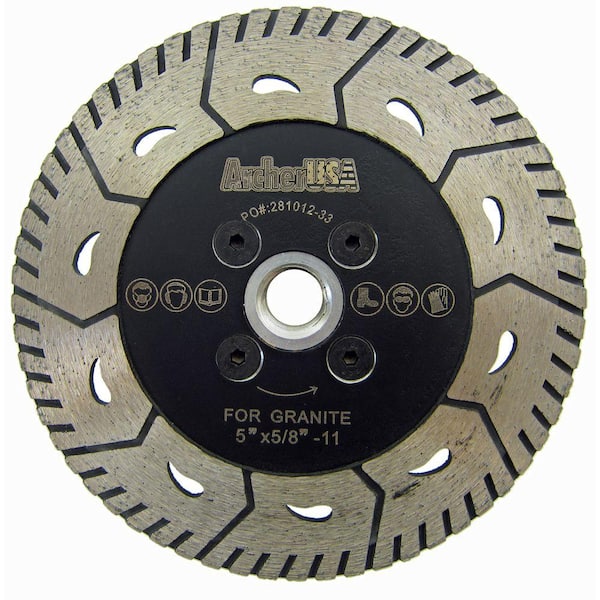 Archer USA 5 in. 2-in-1 Turbo Diamond Blade for Both Cutting and Grinding
