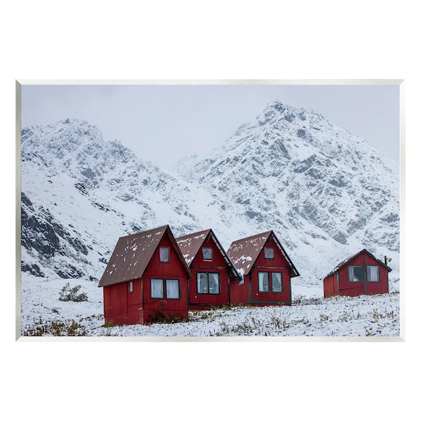 Snowy Mountain Shacks by Daniel Sproul 1-Piece Unframed Graphic Print Nature Poster Art Print 15 in. x 10 in.