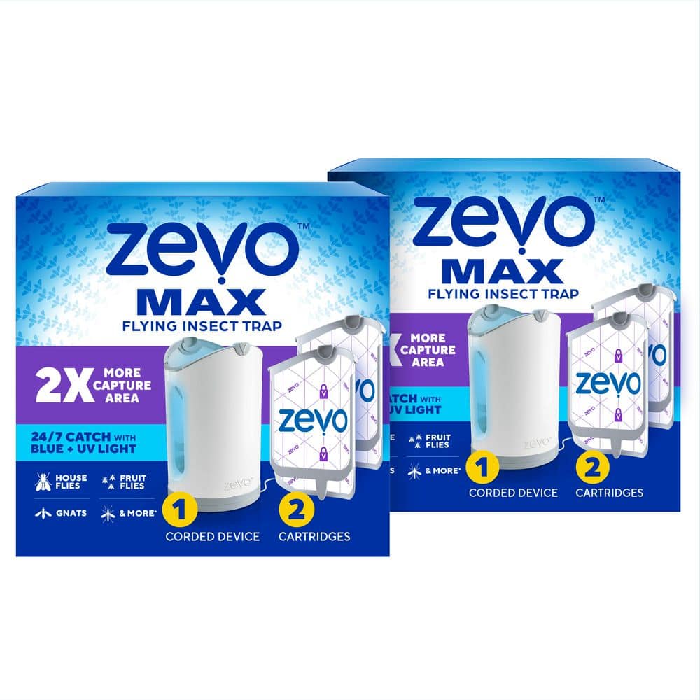 ZEVO Max Flying Insect Trap 1-Plug-in Base and 2-Refill Cartridges