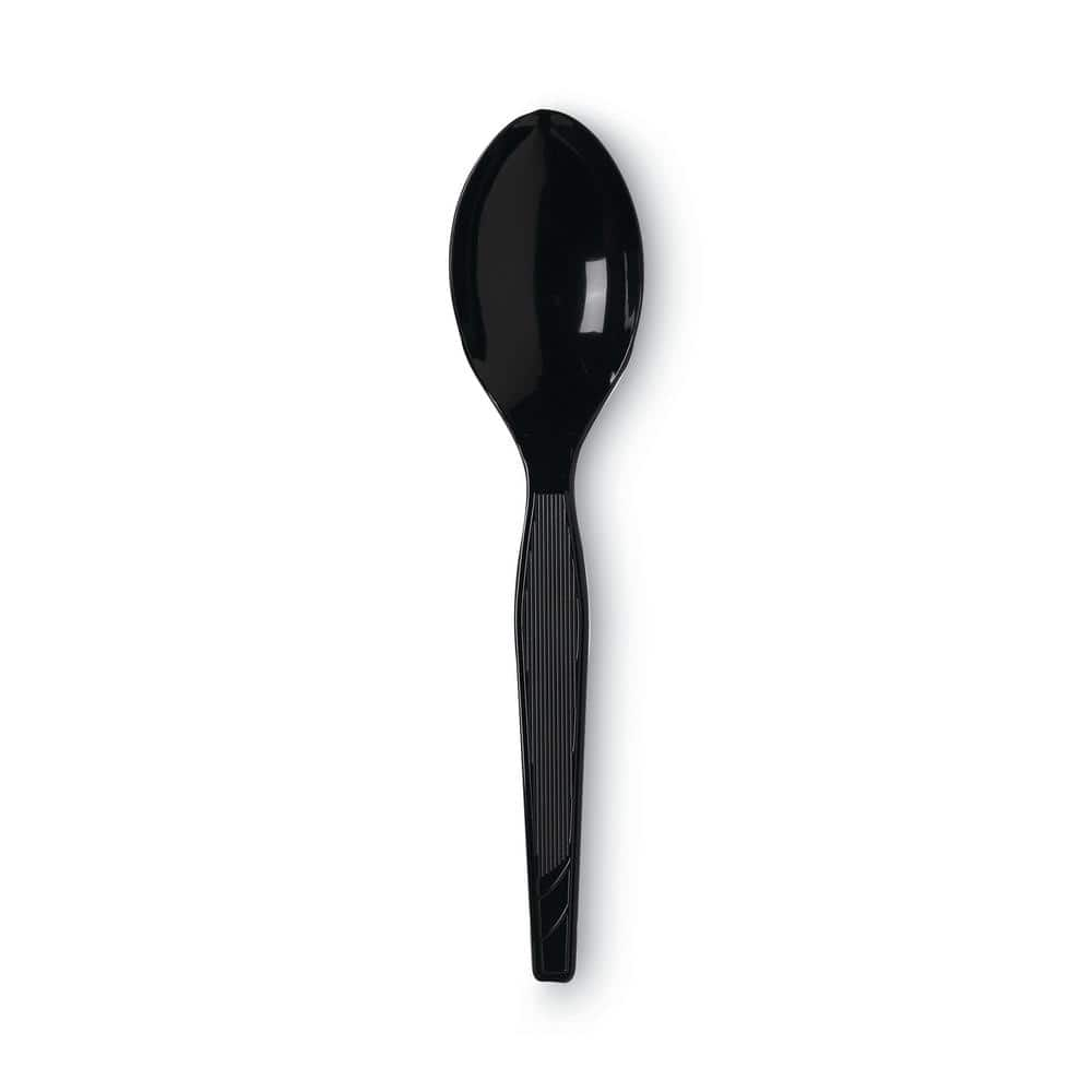 DIXIE Black Disposable Polystyrene Teaspoons Utensils, Heavy Mediumweight (1000-Per Case)