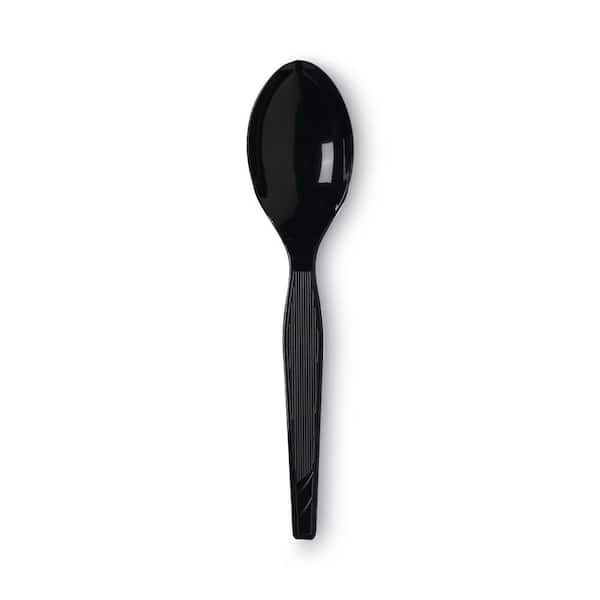 DIXIE Black Disposable Polystyrene Teaspoons Utensils, Heavy Mediumweight (1000-Per Case)