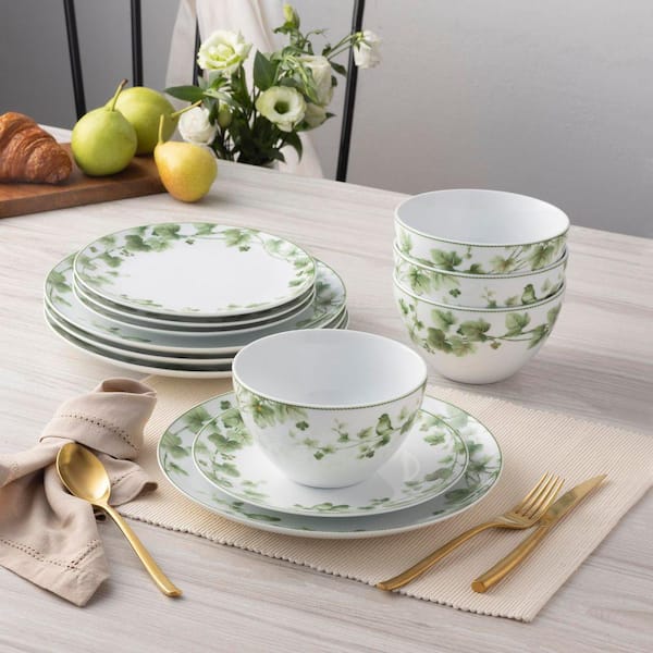 Noritake Noritake Ivy Whisper Porcelain (Green) 12-Piece