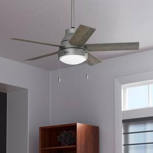 Elliston 44 in. Indoor Matte Silver Ceiling Fan with Light Kit