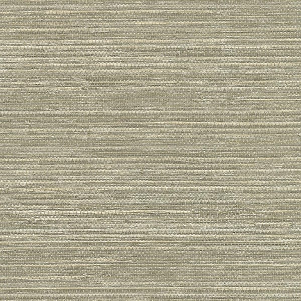 Kenneth James Tagum Grey Grasscloth Wallpaper Sample