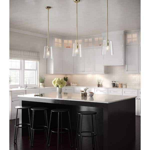 Progress Lighting Clarion 1-Light Satin Brass Small Pendant