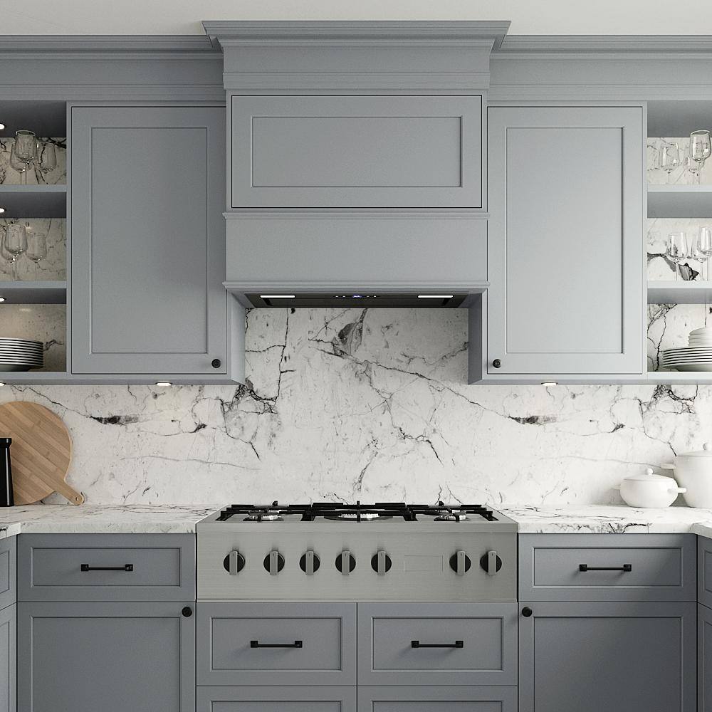 Streamline 28" Stainless Steel and Black Insert Range Hood
