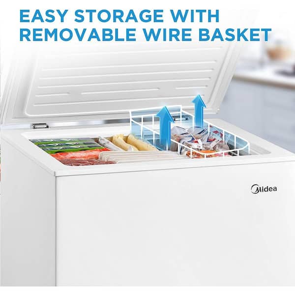 Midea 21.5 in. 3.5 cu. ft. Manual Defrost Chest Freezer in White