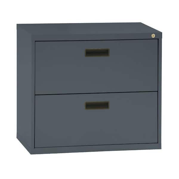 Sandusky 400 Series 26.6 in. H x 30 in. W x 18 in. D 2-Drawer Charcoal Lateral File Cabinet