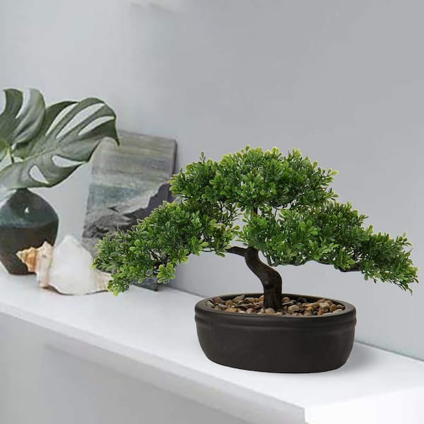 Unbranded 0.75 ft. Artificial Juniper Bonsai Tree in Ceramic Pot WK0731