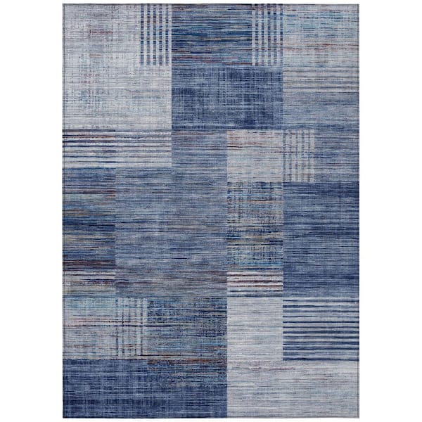 Chantille Machine Washable Indoor/Outdoor Abstract ACN2149 Blue 10 ft. x 14 ft. Area Rug