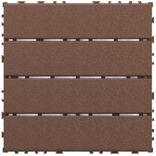 GOGEXX 12 in.W x 12 in. L Outdoor Striped Pattern Square Plastic