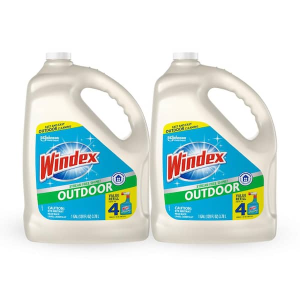 Windex 128 fl. oz. Outdoor Glass Cleaner Refill Combo (2-Pack)