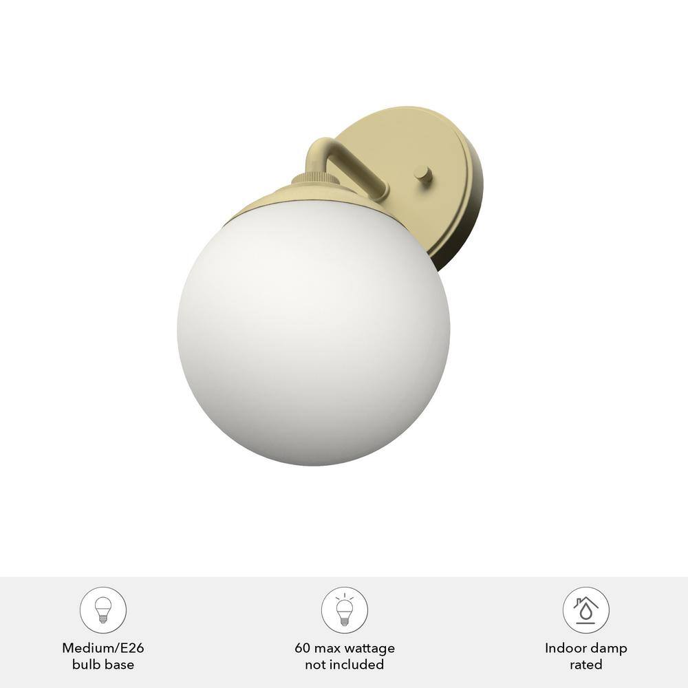 Hepburn Mid-Century Modern Brass Dimmable Wall Sconce