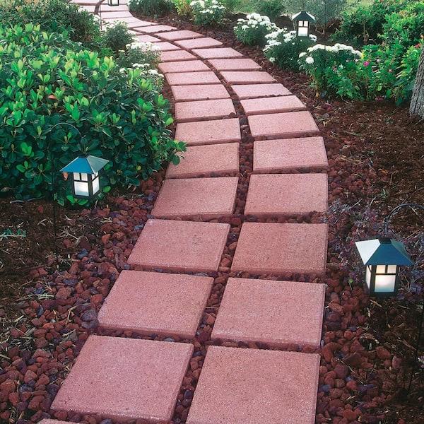 Red Square Concrete Step Stone, Outdoor Patio Stones Home Depot