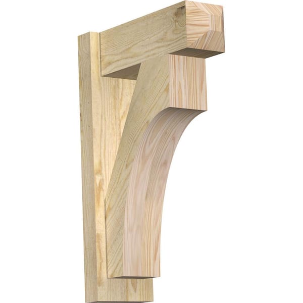 Ekena Millwork 6 in. x 24 in. x 16 in. Douglas Fir Westlake Craftsman Rough Sawn Outlooker