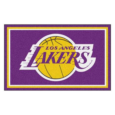 NBA - Los Angeles Lakers Purple 6 ft. x 4 ft. Indoor Rectangle Area Rug