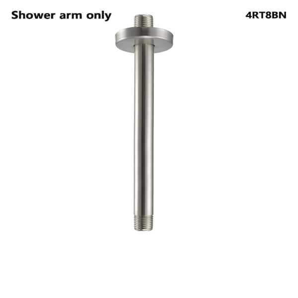 Satico 8 in. Round Shower Arm, Brushed Nickel