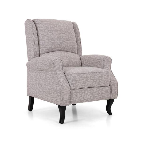 beige push back recliner