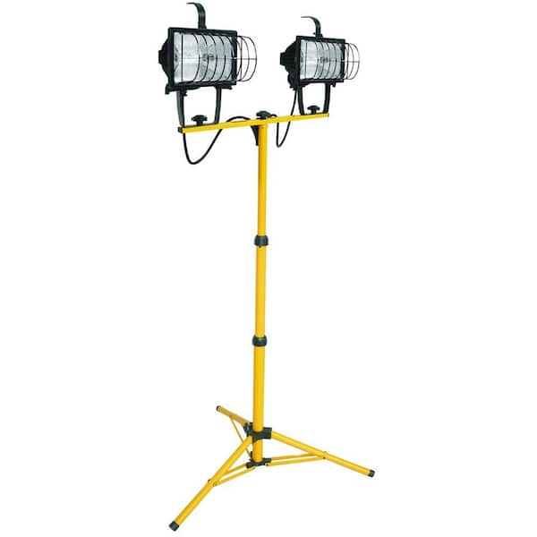 Lithonia Lighting 2-Light Halogen Portable Tripod Stand Work Light