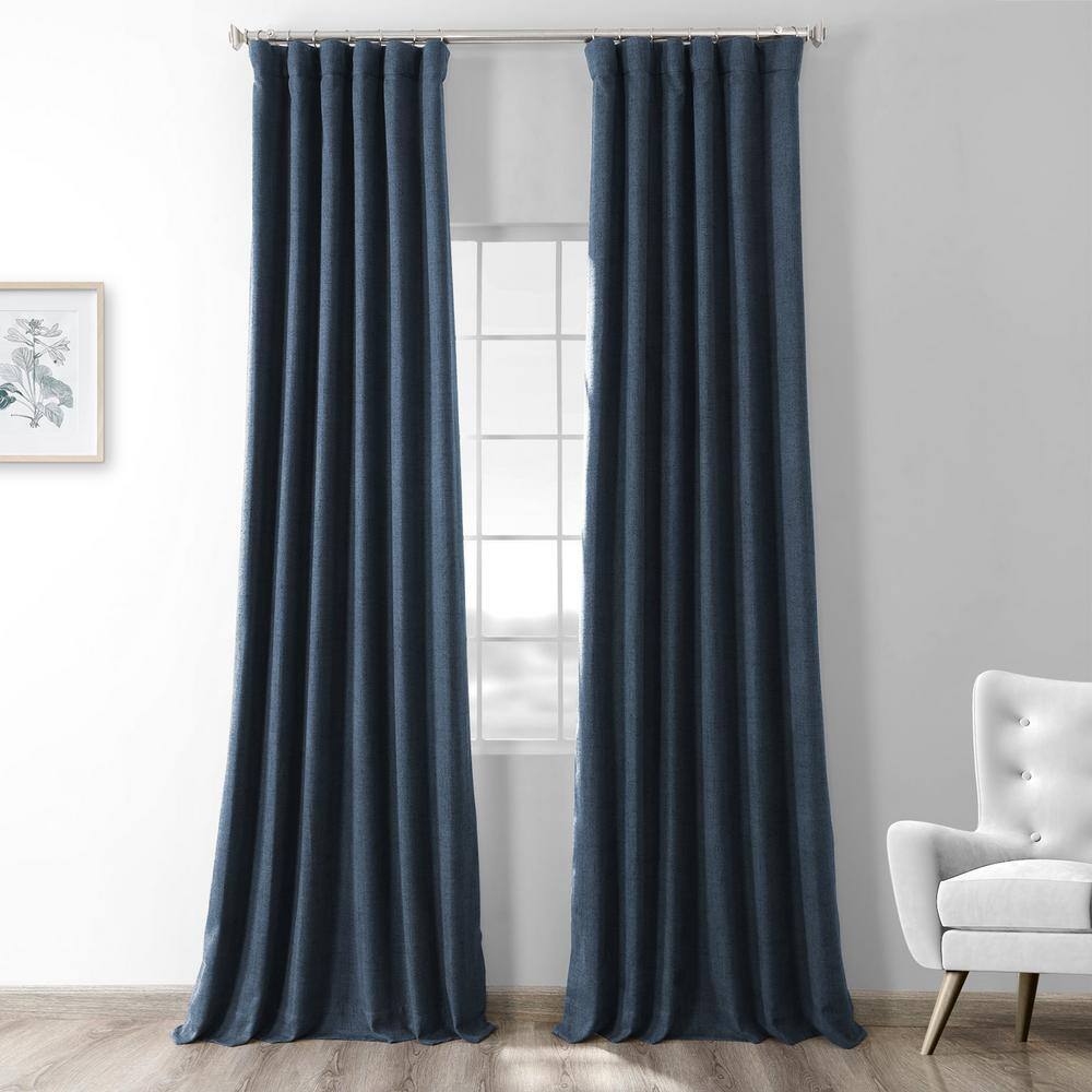 Exclusive Fabrics & Furnishings Dark Denim Blue Solid Thermal Rod