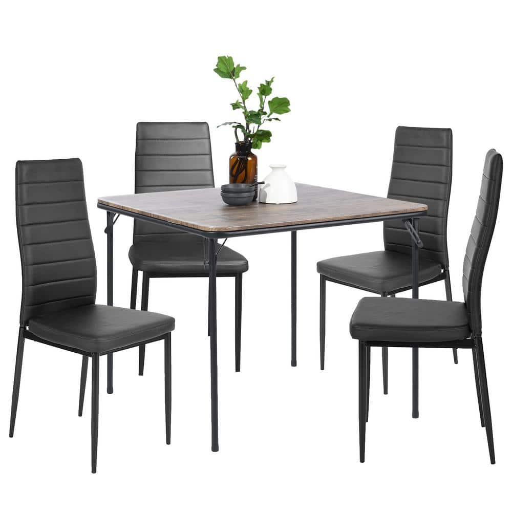 black upholstered dining chairs set of 4