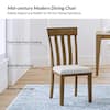 Close-up of mid-century dining chair features.