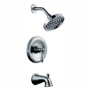 Estates Single-Handle 1-Spray Tub and Shower Faucet in Brushed Nickel (Valve Included)