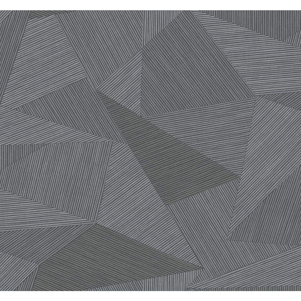 Casa Mia Geometric Triangles Gray Paper Non-Pasted Strippable Wallpaper Roll (Cover 60.75 Sq. ft.)